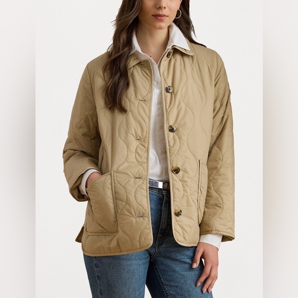Lauren Ralph Lauren Black Label Onion Quilted Jacket in Natural Medium - Picture 3 of 16